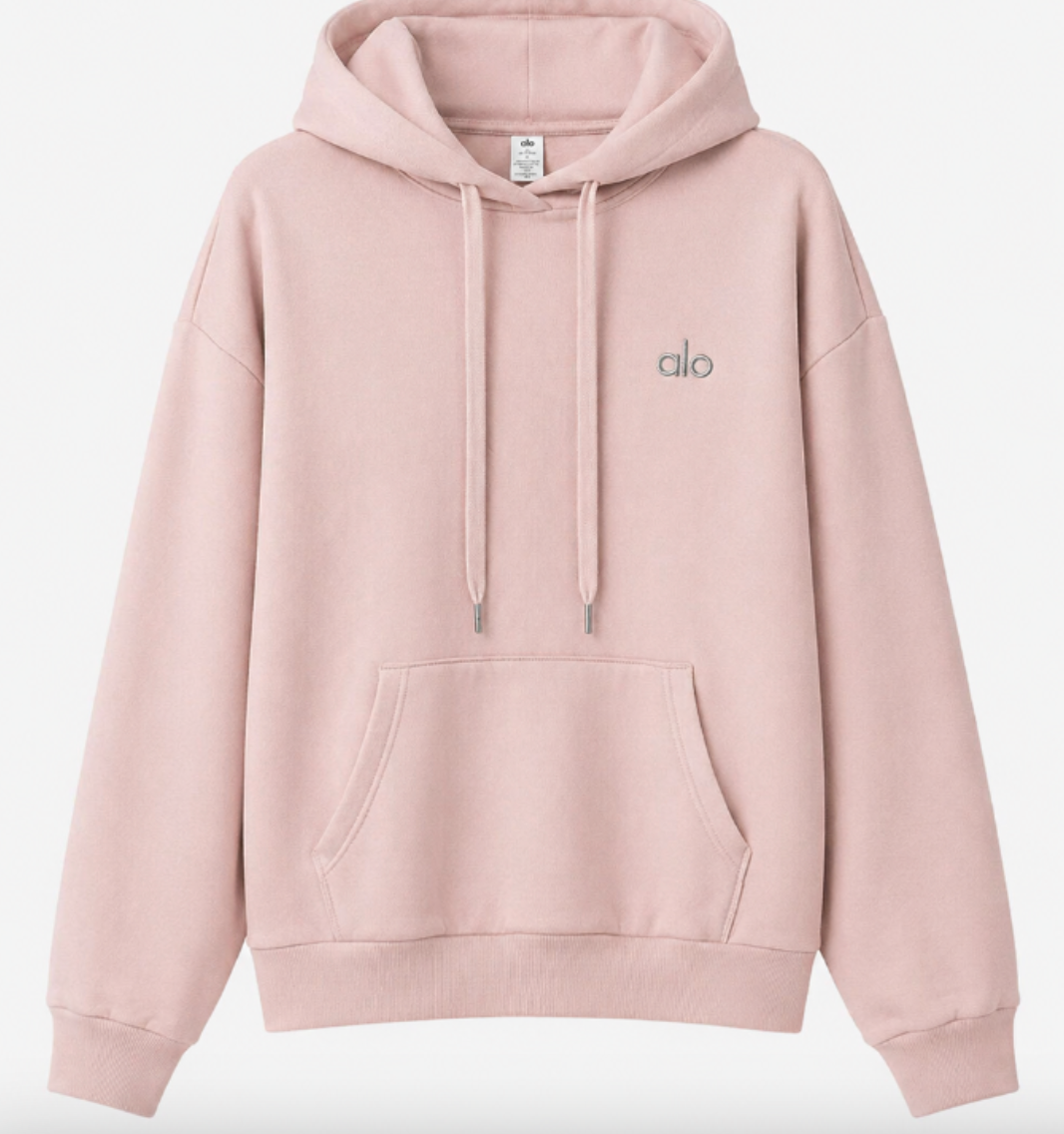 Alo Pink Yoga Accolade Hoodie Ballet Pink