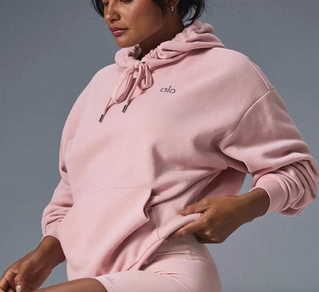 Alo Pink Yoga Accolade Hoodie Ballet Pink