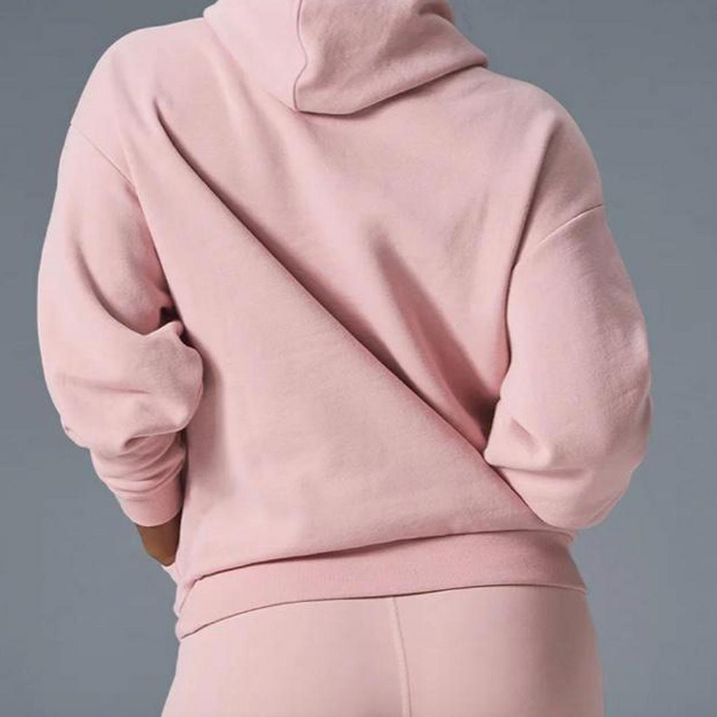 Alo Pink Yoga Accolade Hoodie Ballet Pink