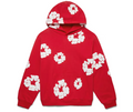 Denim Tears Hoodie Red  White The Cotton Wreath Sweatshirt