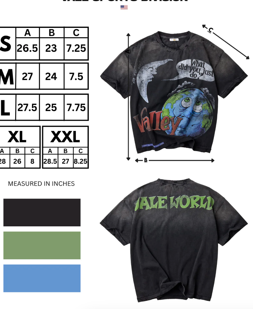 VALE FOREVER WORLD PEACE BLACK TEE