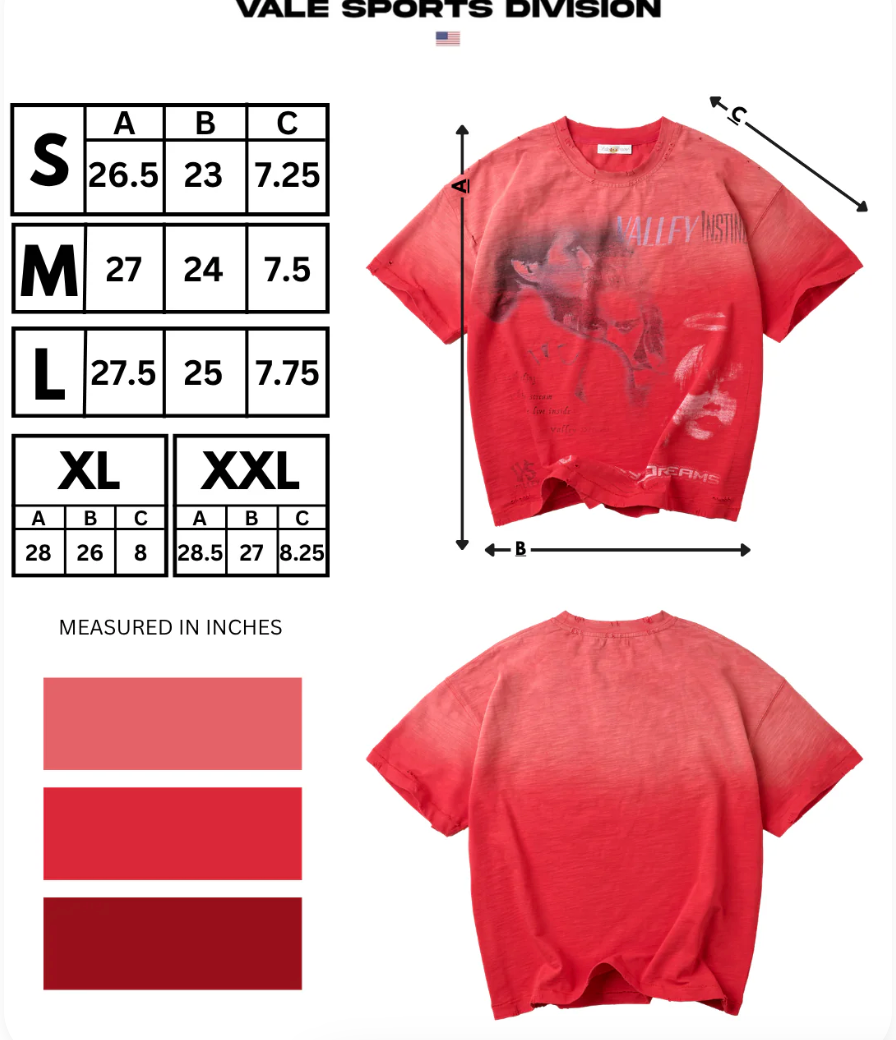 VALE FOREVER VALLEY INSTINCT RED TEE