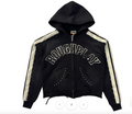 Rough Play  Black Stripe Hoodie