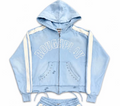 Rough Play Baby Blue Stripe Hoodie