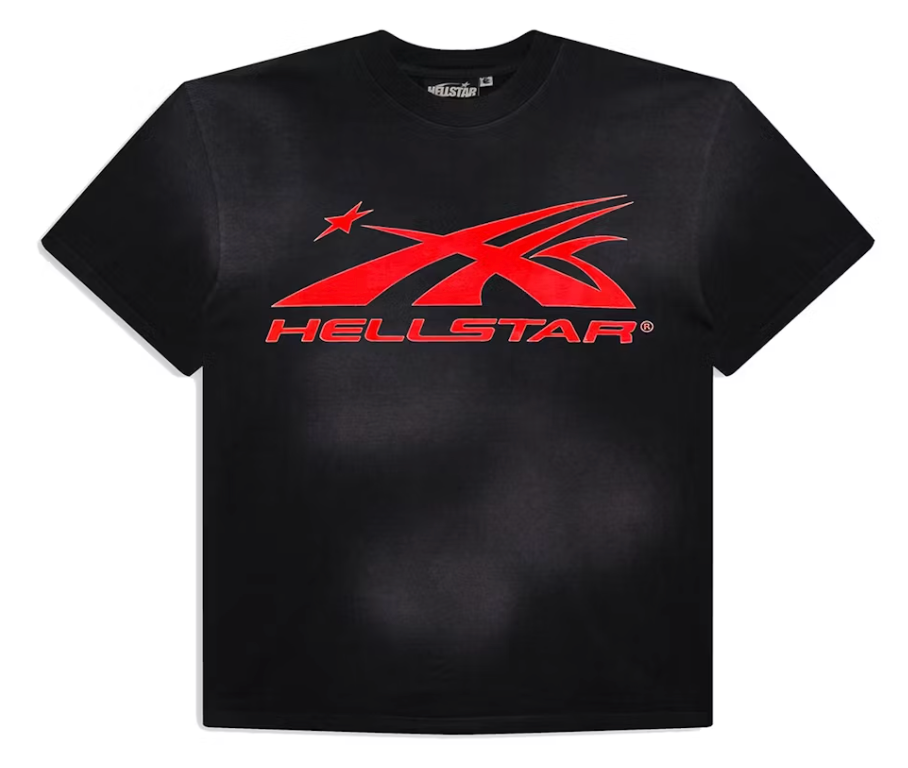 Hellstar Black Red Sports Core Gel Logo T-shirt