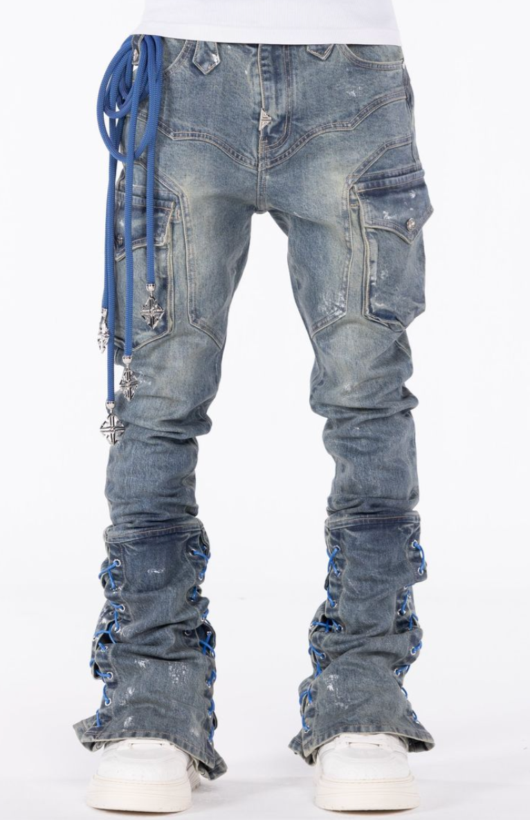GUAPI JEANS AQUA BLUE WAXED ROPE