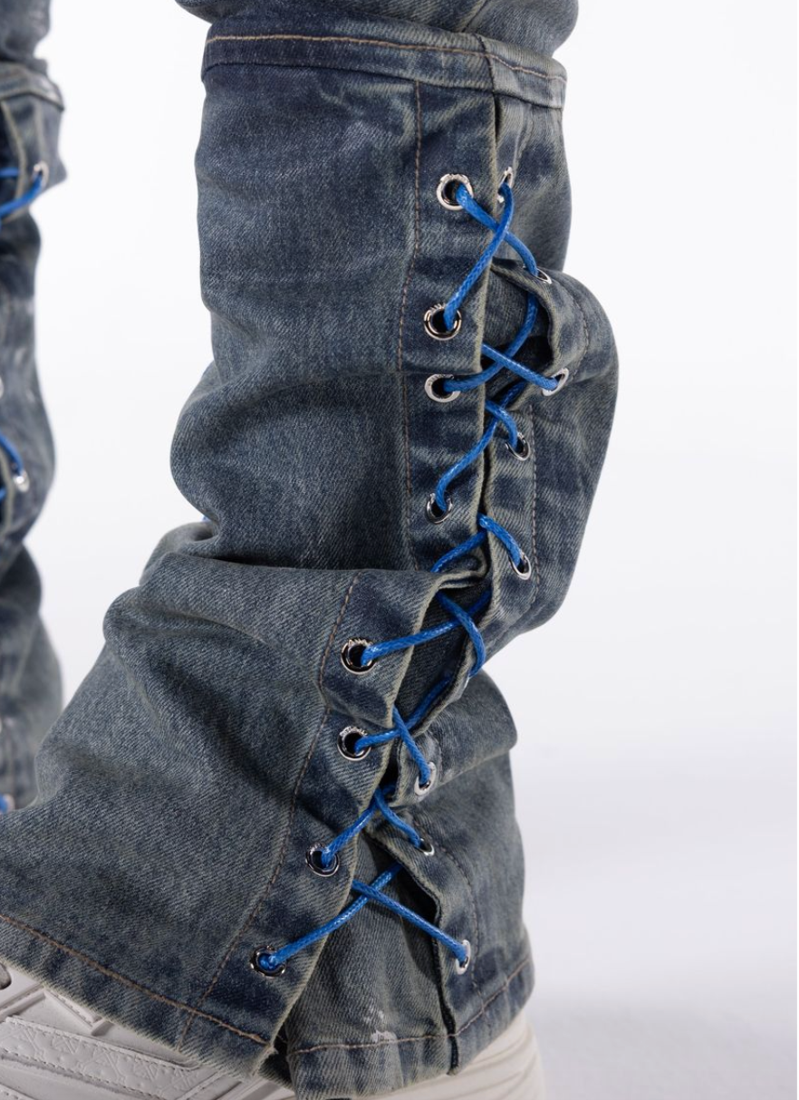 GUAPI JEANS AQUA BLUE WAXED ROPE