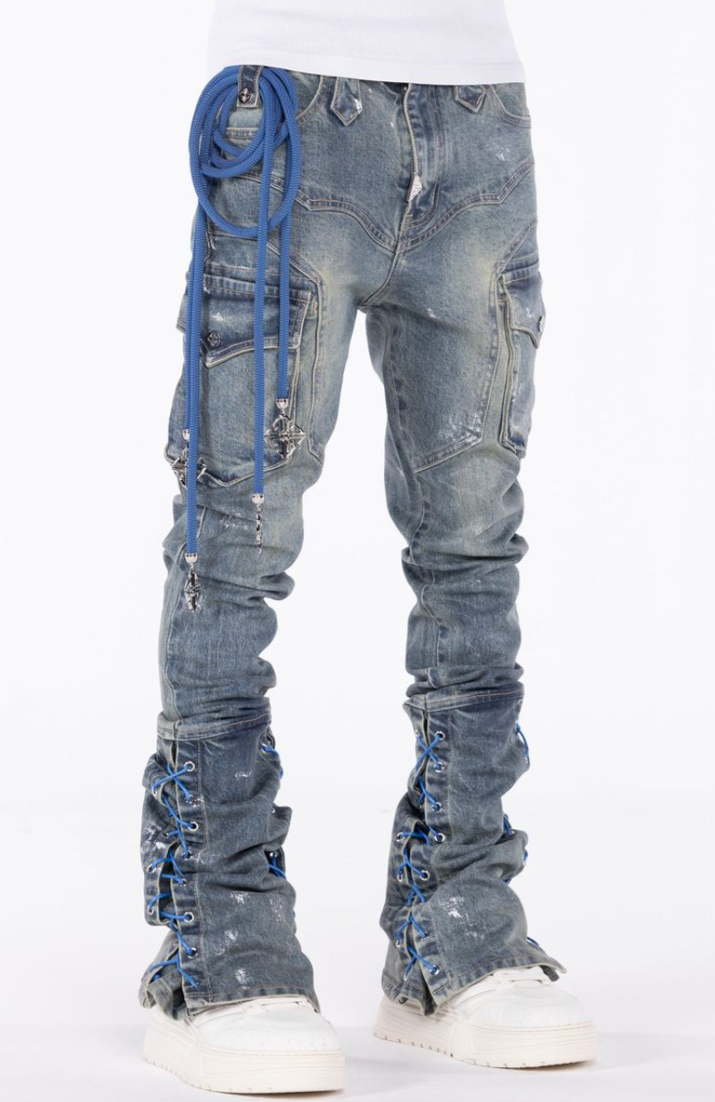 GUAPI JEANS AQUA BLUE WAXED ROPE