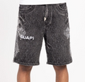 GUAPI SHORT VINTAGE DISTRESSED BLACK DENIM