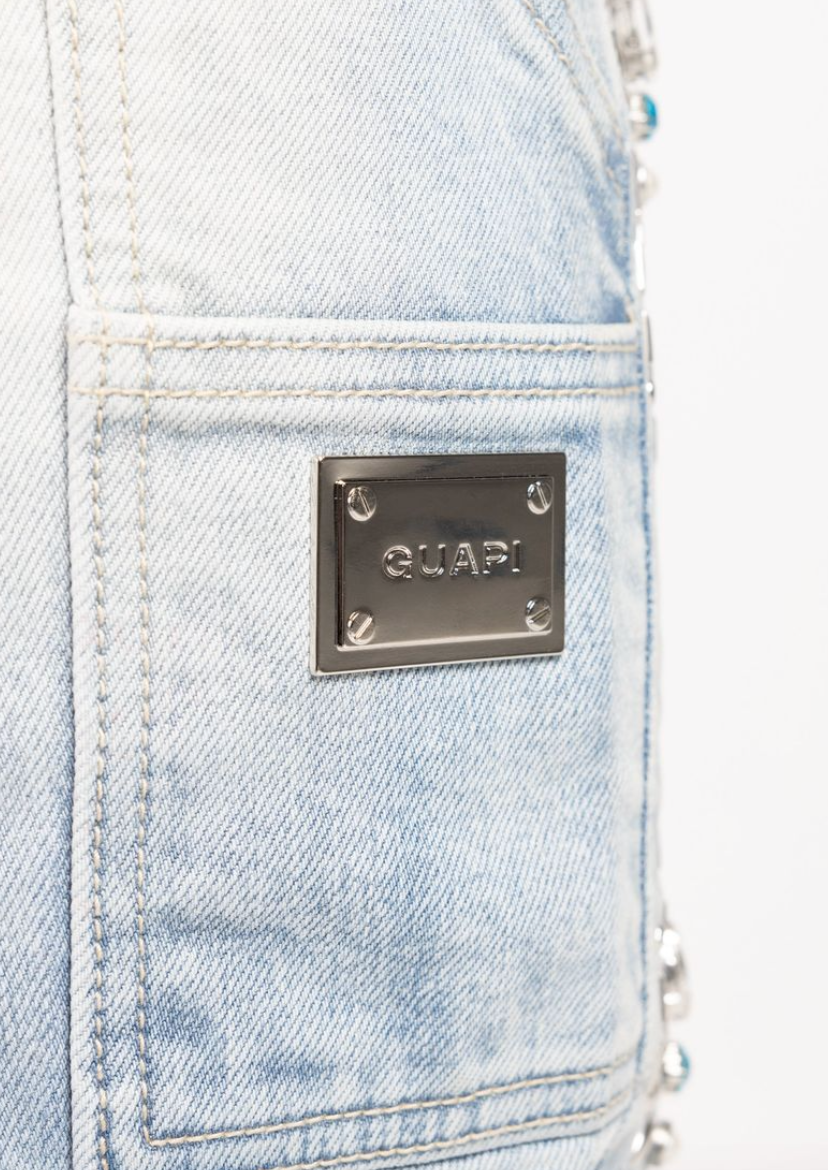 GUAPI JEANS AQUA BLUE SPIDER DENIM
