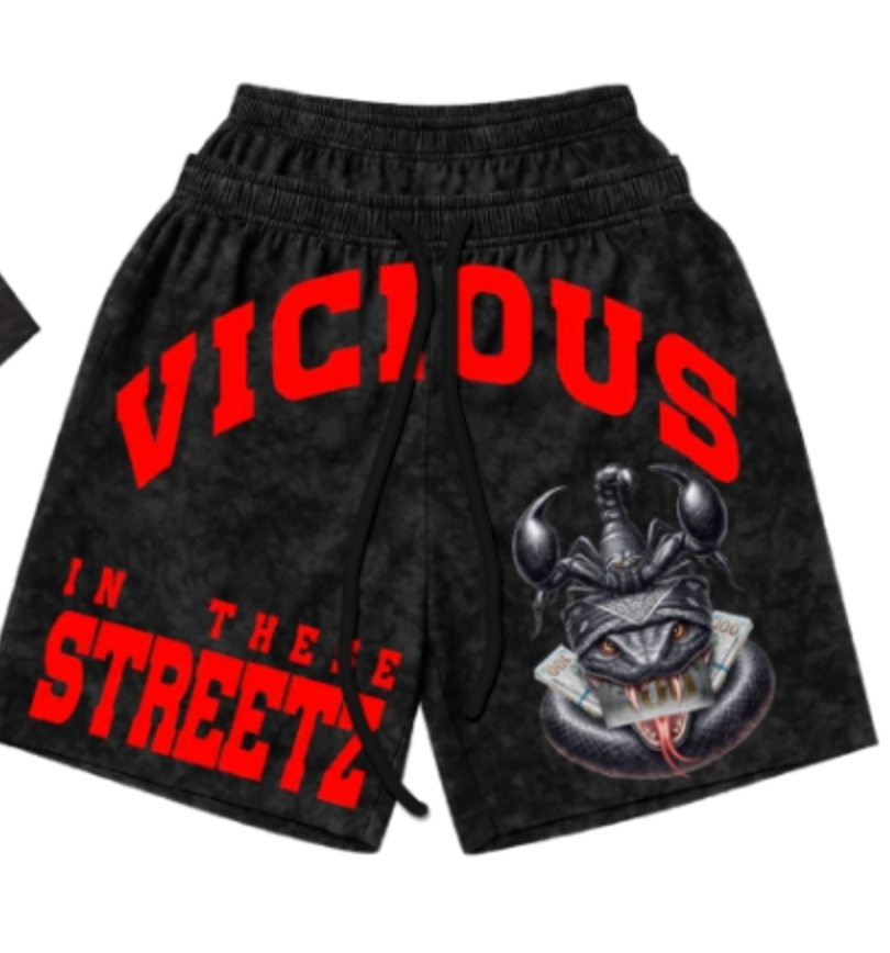 SH5274W - VICIOUS IN THESE STREETZ SHORT