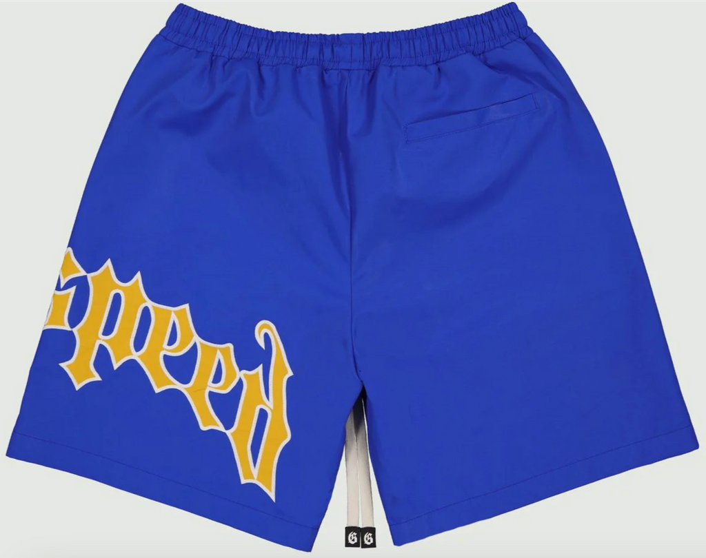 Godspeed Shorts OG Logo Nylon Blue Yellow