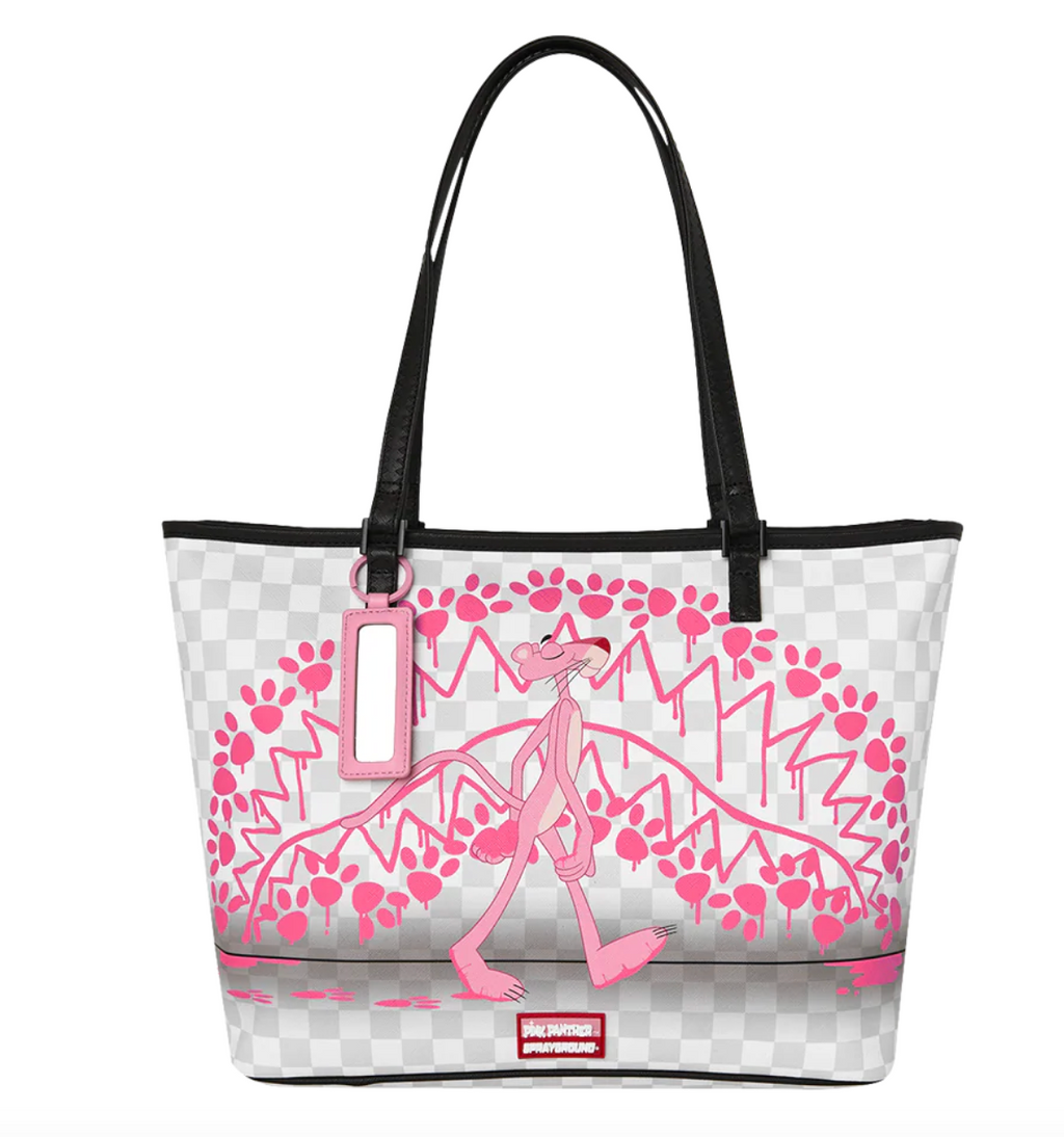 SGT - PINK PANTHER TOTE PAWPRINTS
