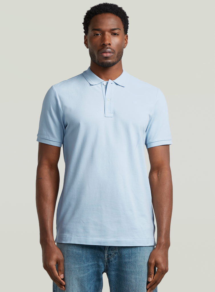 D11595-5864 GSTAR DUNDA SLIM POLO BABY BLUE TEE