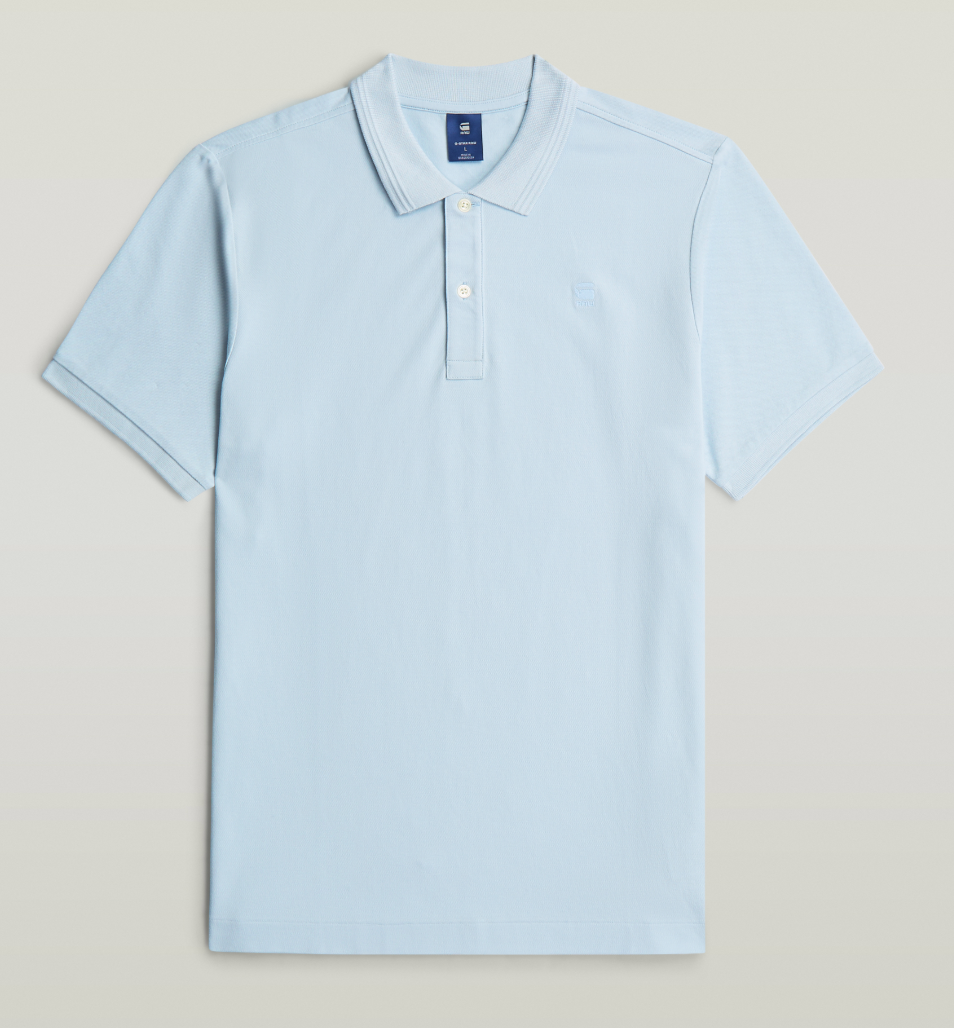 D11595-5864 GSTAR DUNDA SLIM POLO BABY BLUE TEE