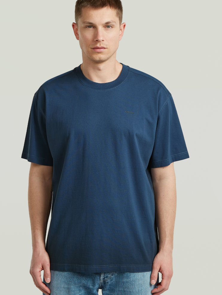 D28888-E385 GSTAR TEE SPRAYED RELAXED NAVY BLUE