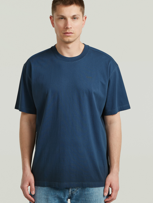 D28888-E385 GSTAR TEE SPRAYED RELAXED NAVY BLUE