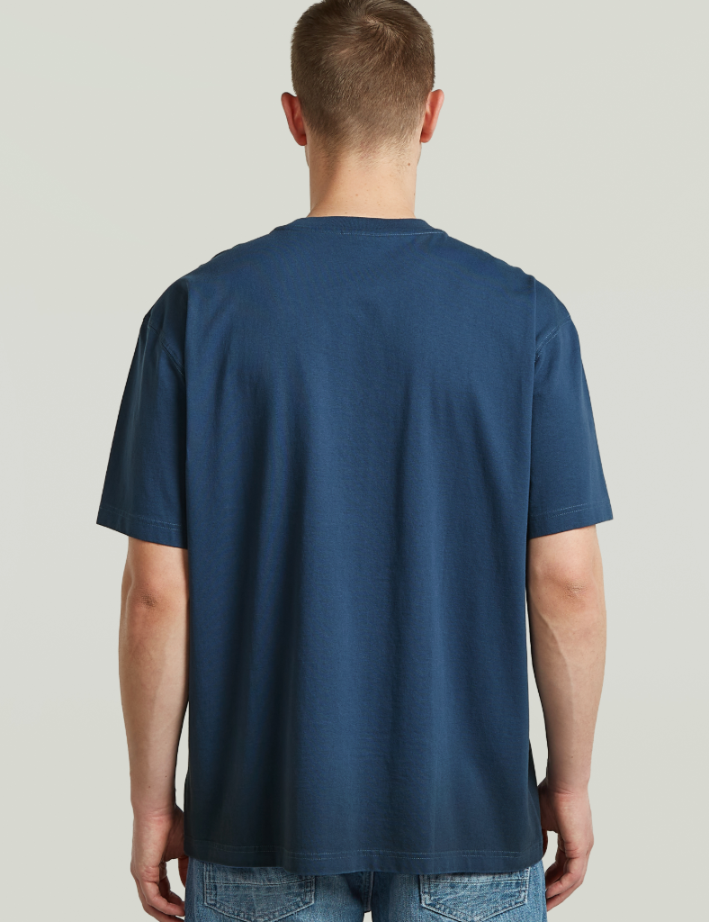 D28888-E385 GSTAR TEE SPRAYED RELAXED NAVY BLUE