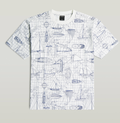D28904-E400 GSTAR TEE AOP RELAXED WHITE