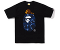 BAPE TEE BLACK NAVY CAMO MILO ON BIG APE