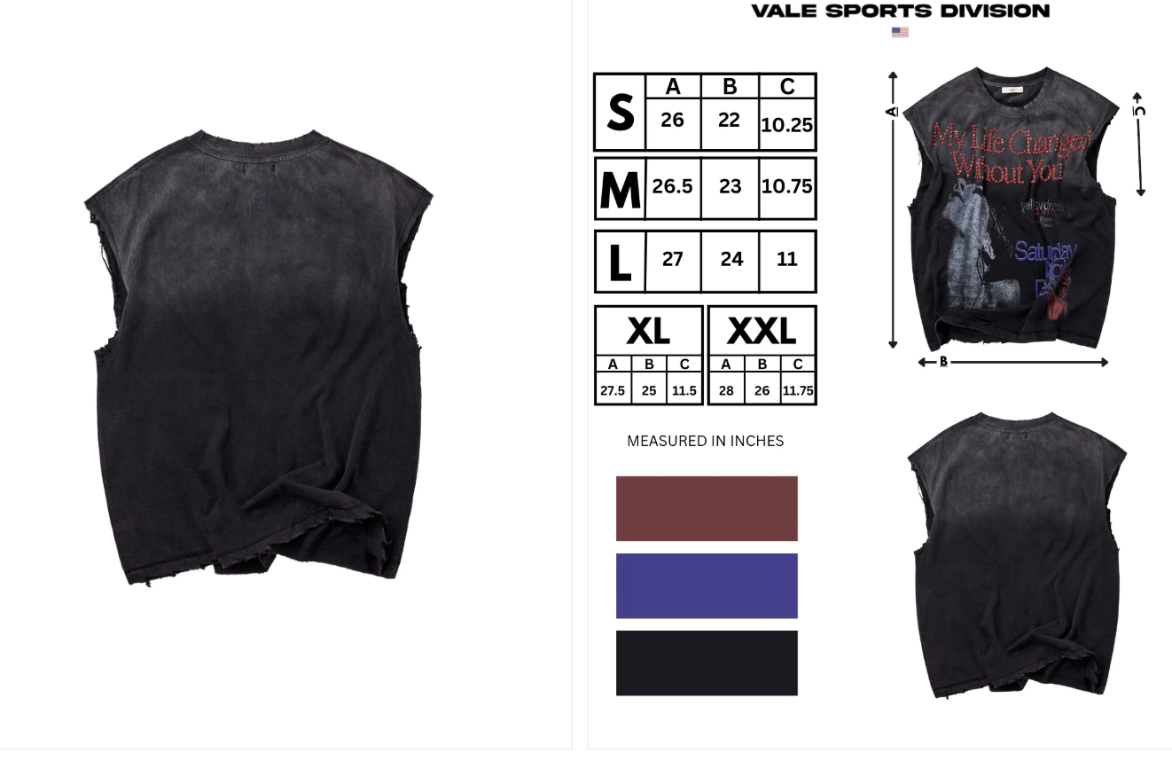 VALE FOREVER SLEEVELESS GROWTH TANK TEE