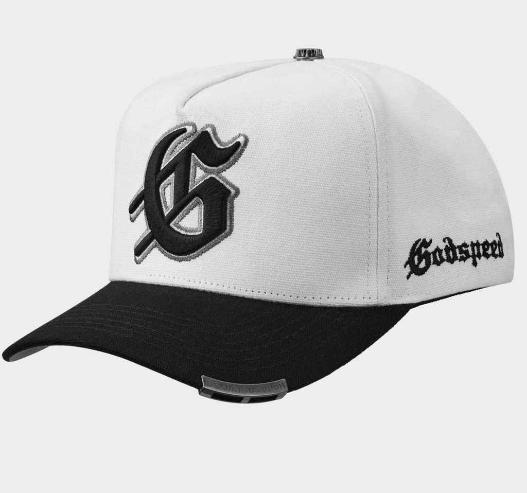GODSPEED HAT WHITE BLACK INSIGNIA HAT G