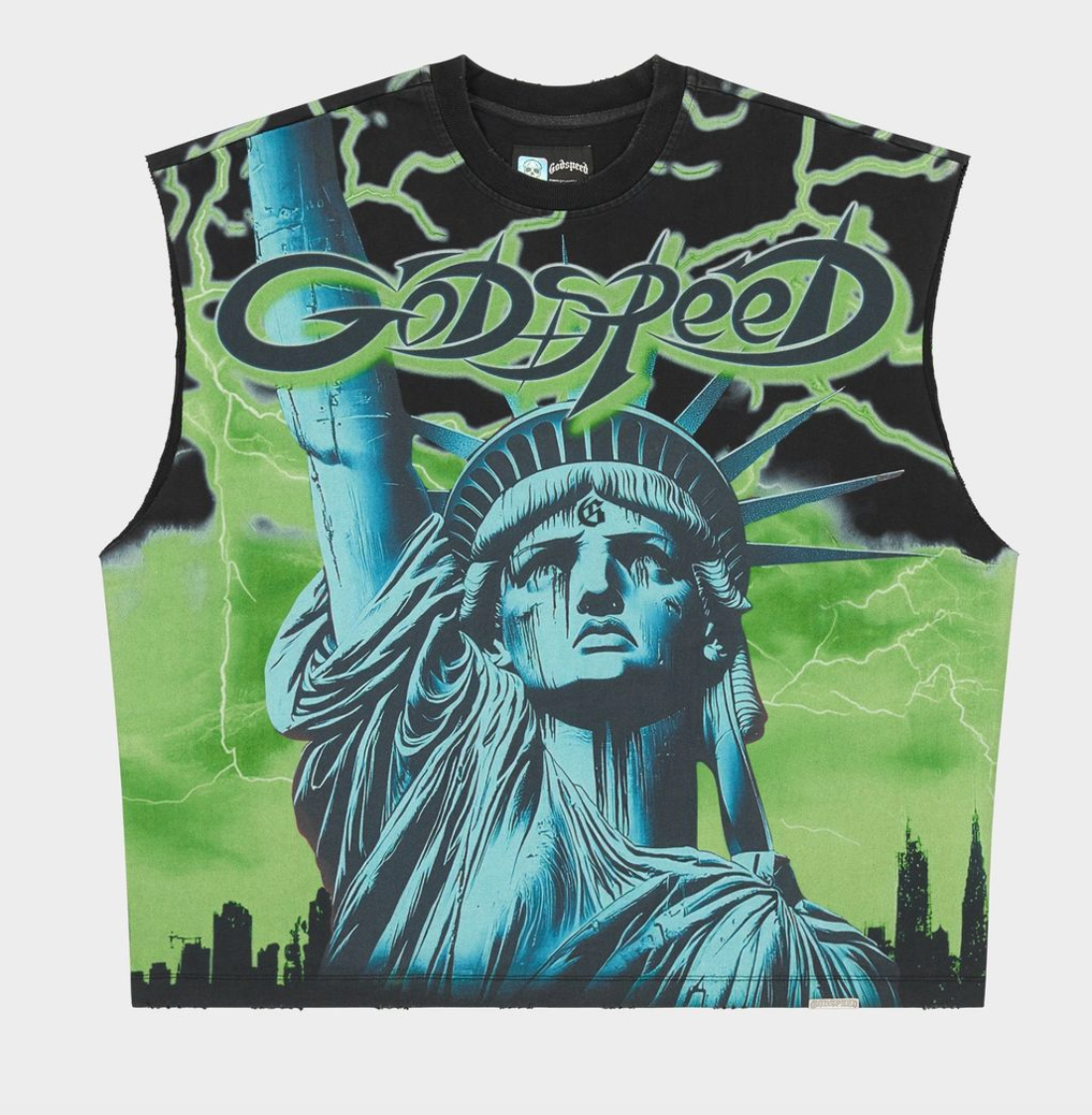 Godspeed Sleeveless Green Voltage T-shirt