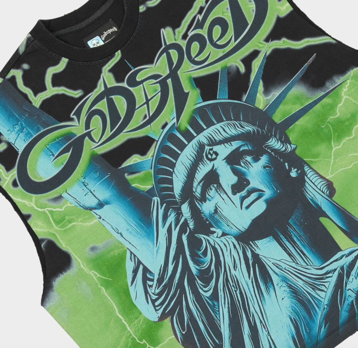 Godspeed Sleeveless Green Voltage T-shirt