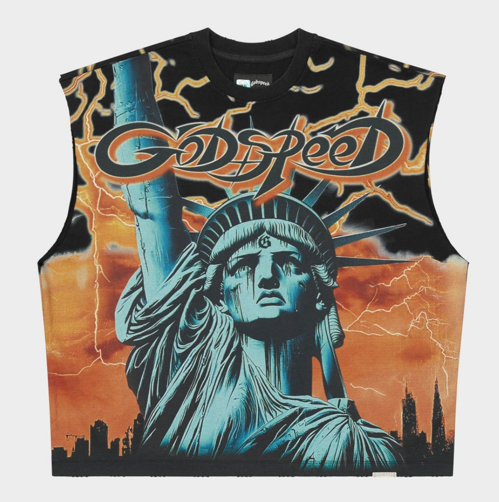 Godspeed Sleeveless Orange Voltage T-shirt