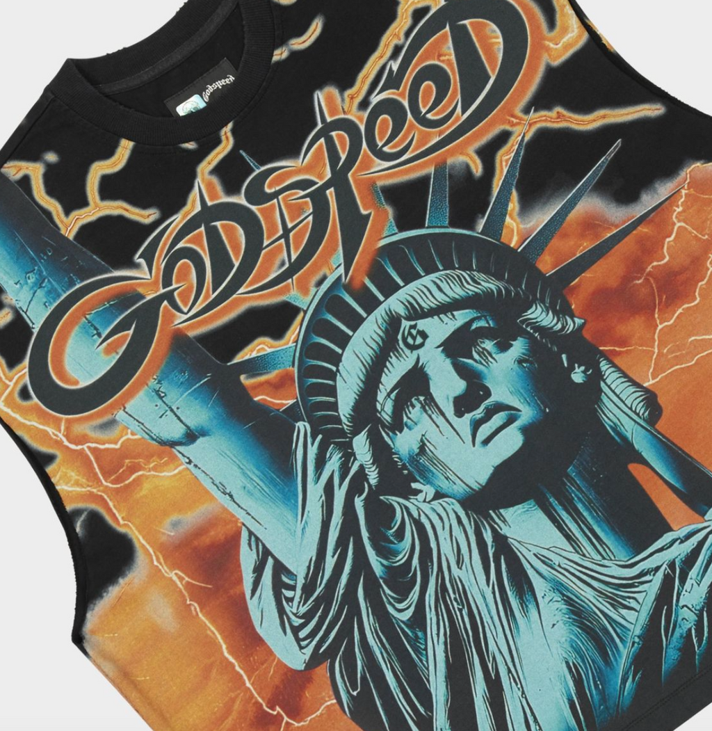 Godspeed Sleeveless Orange Voltage T-shirt