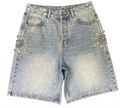 PRESTIGE SHORT EMERALD JEAN RHINESTONES