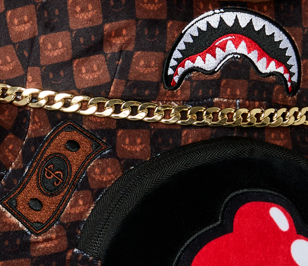 SGB9308 BEAR SHARKS IN PARIS GRIN & GRIND MONEYBEAR BACKPACK