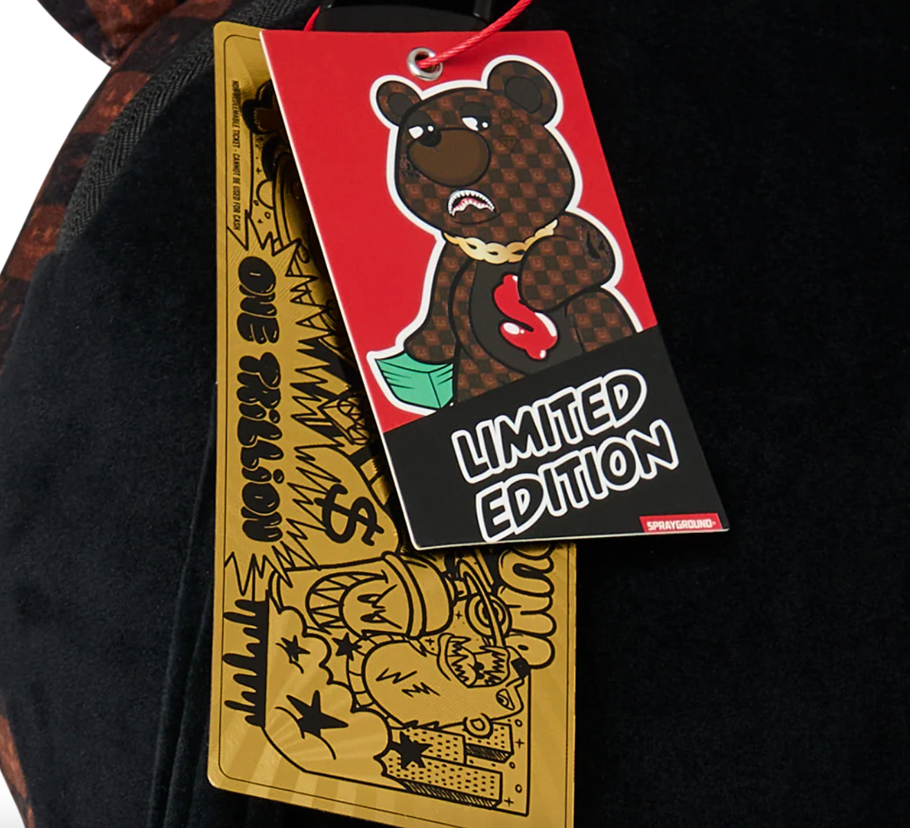 SGB9308 BEAR SHARKS IN PARIS GRIN & GRIND MONEYBEAR BACKPACK