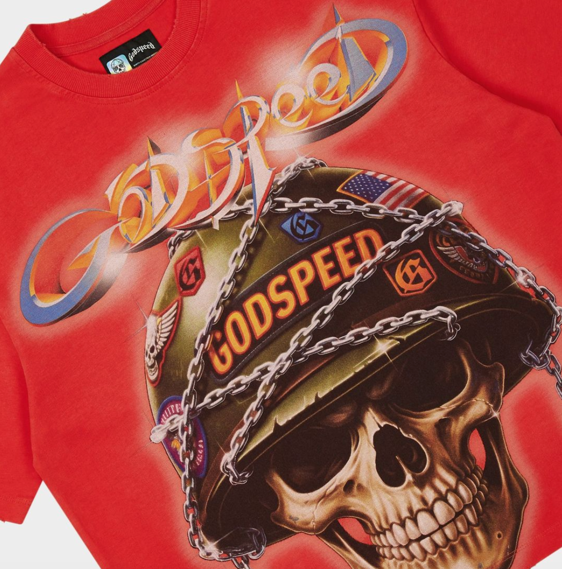 Godspeed Tee Badges of Honor Red T-shirt (Cherry)