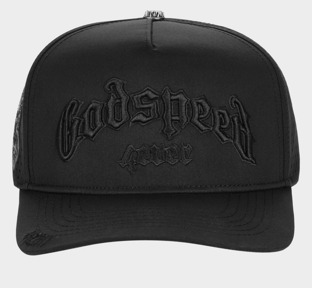 GODSPEED HAT WATER RESIST BLACK ON BLACK OG LOGO