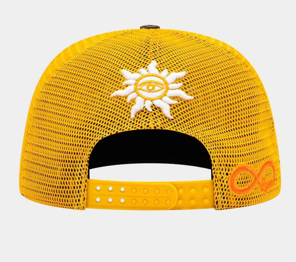 GODSPEED HAT YELLOW WHITE GS FOREVER TRUCKER