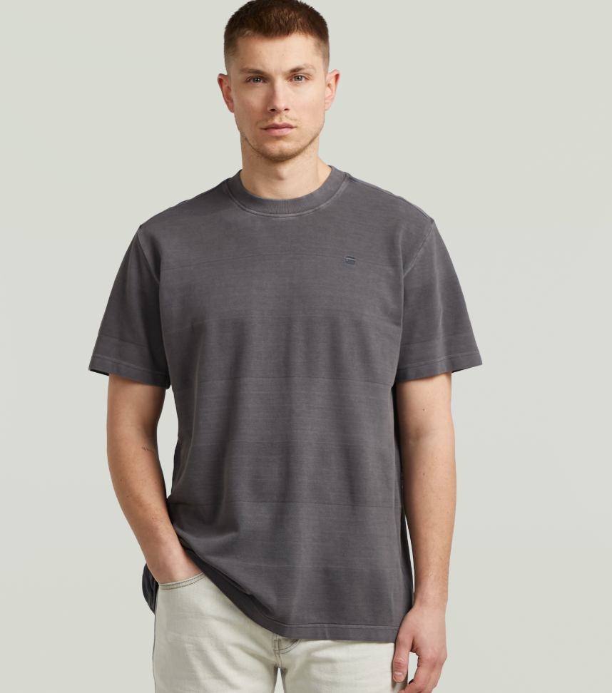 GSTAR TEE D28907-E504 - Washed Jacquard R T
