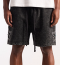 EMB-SUM226-01 STAR SWEAT SHORTS (BLACK)