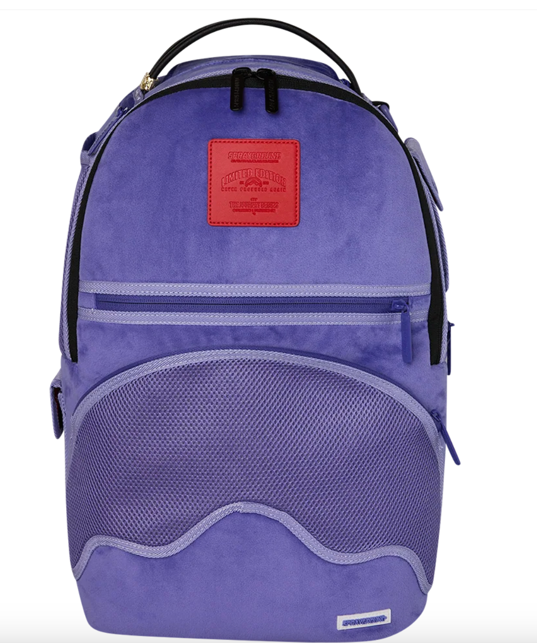 SGB REVERSE MODE - PURPLE VELOUR TO BLACK CHECK BACKPACK