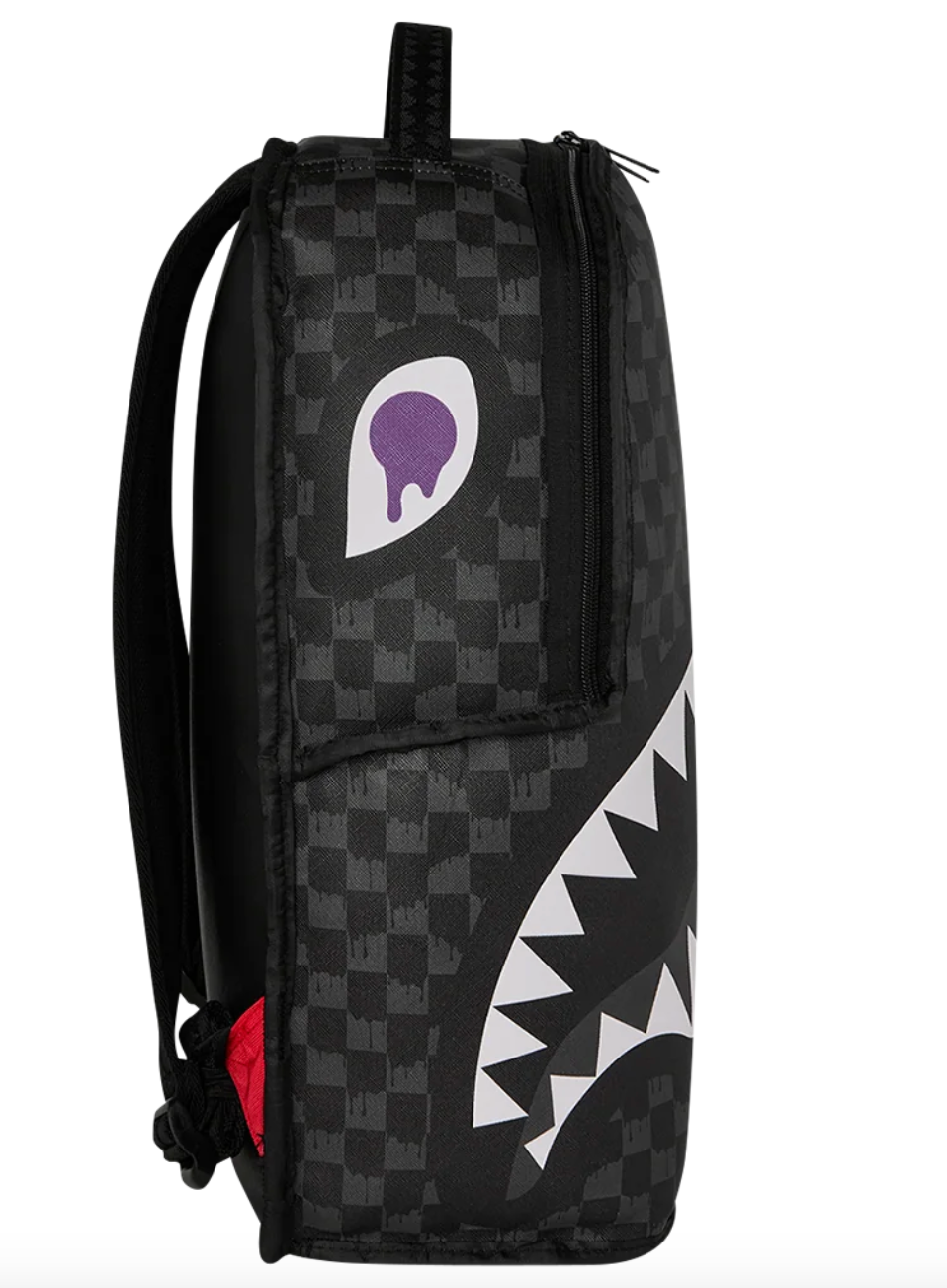 SGB REVERSE MODE - PURPLE VELOUR TO BLACK CHECK BACKPACK