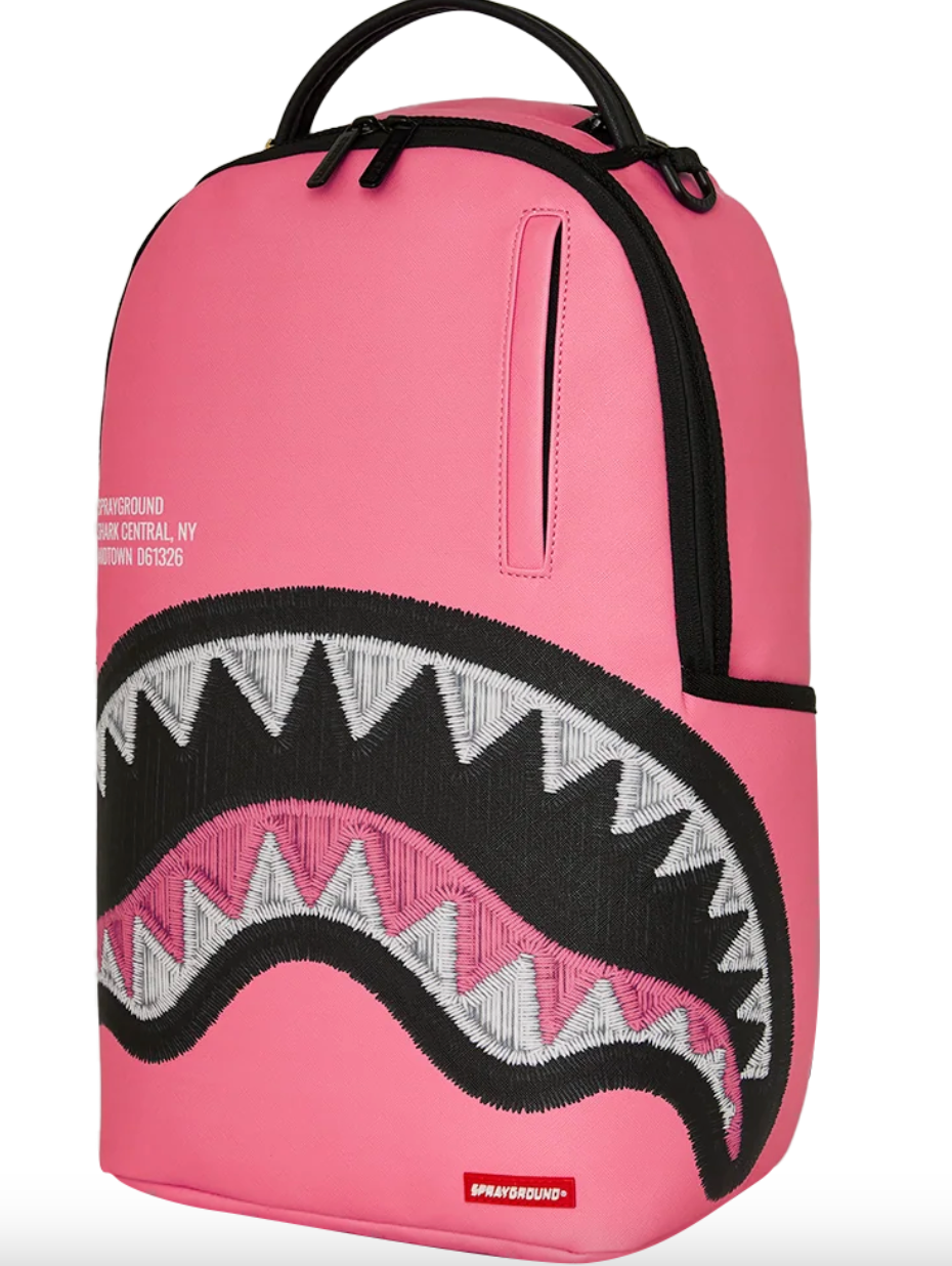 SGB SHARK CENTRAL EMBROIDERED PINK EFFECT BACKPACK