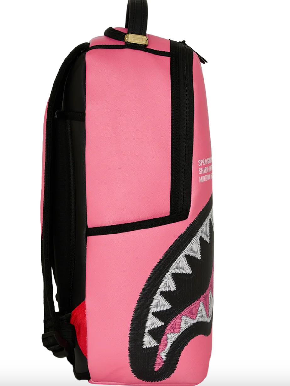 SGB SHARK CENTRAL EMBROIDERED PINK EFFECT BACKPACK