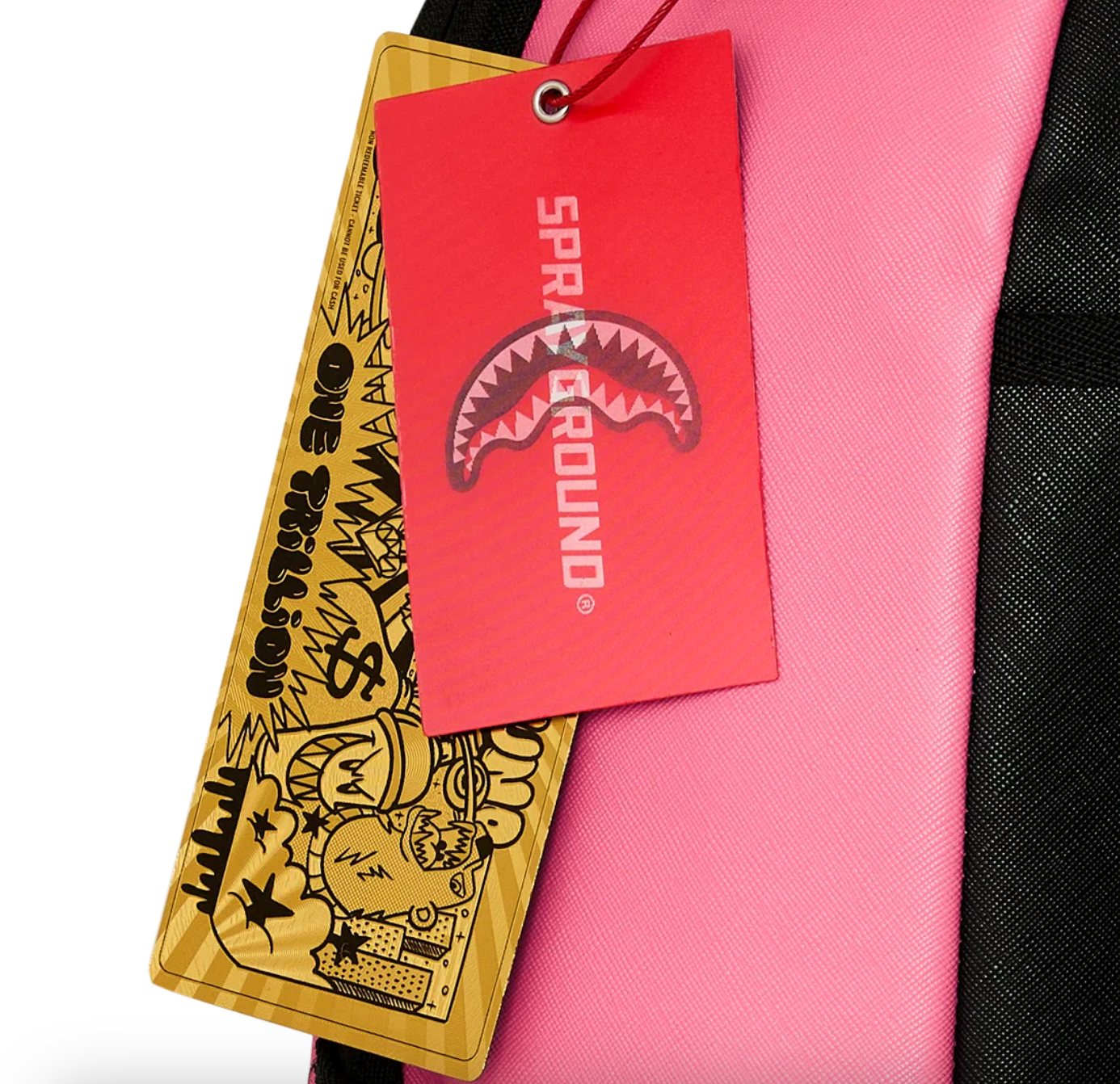 SGB SHARK CENTRAL EMBROIDERED PINK EFFECT BACKPACK