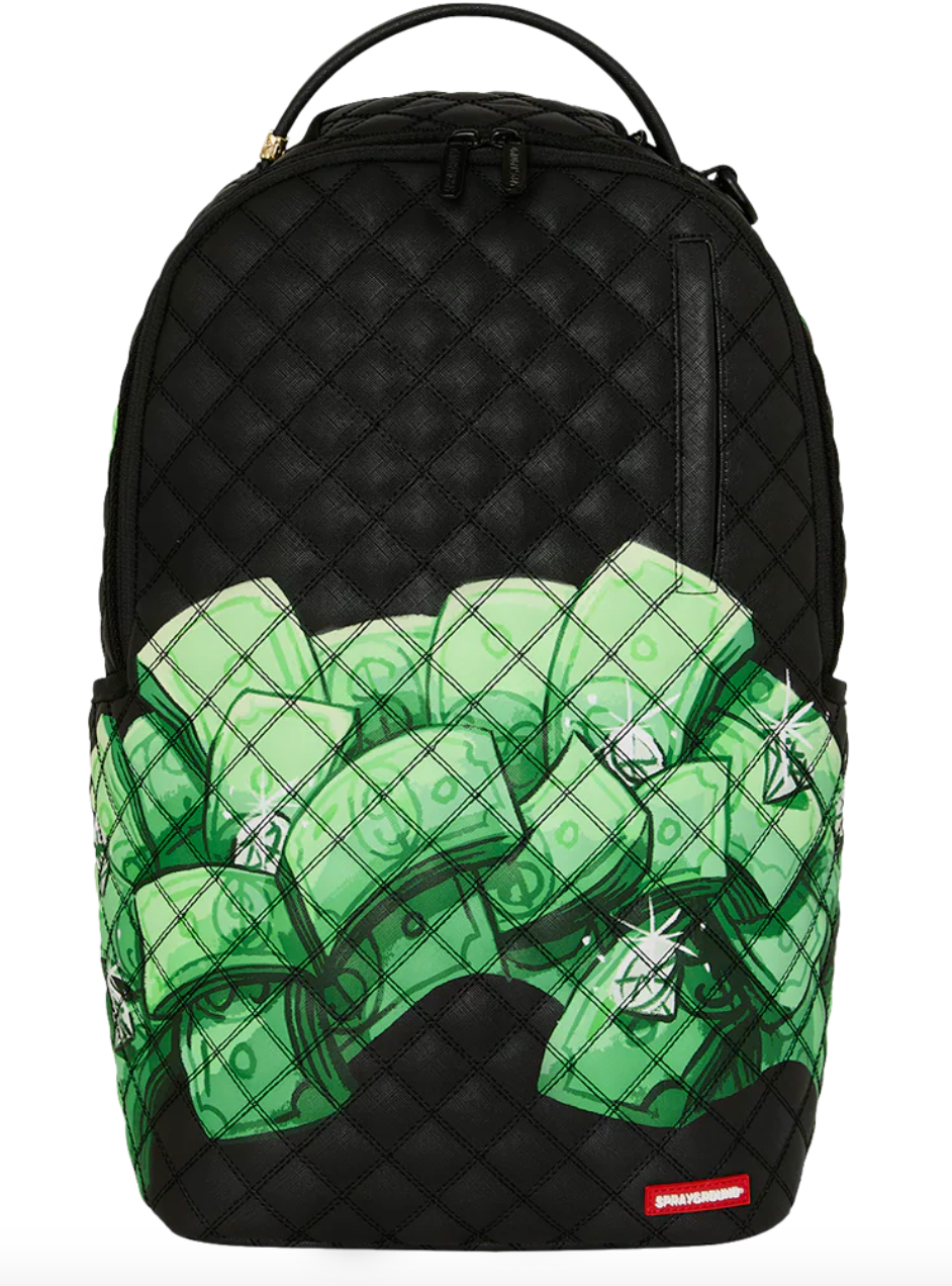 SGB8569 HAND-PAINTED QUILT SHARK BACKPACK