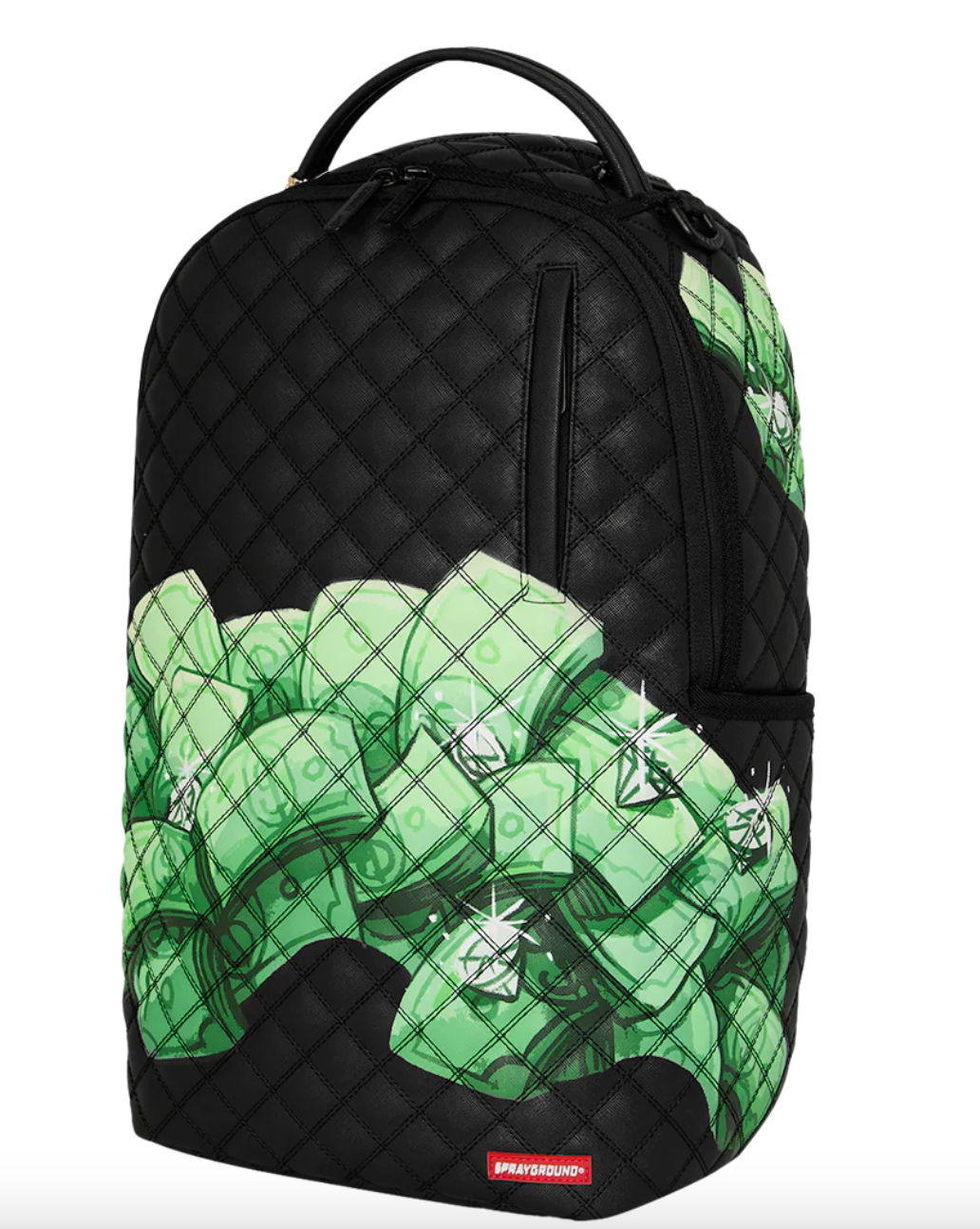 SGB8569 HAND-PAINTED QUILT SHARK BACKPACK