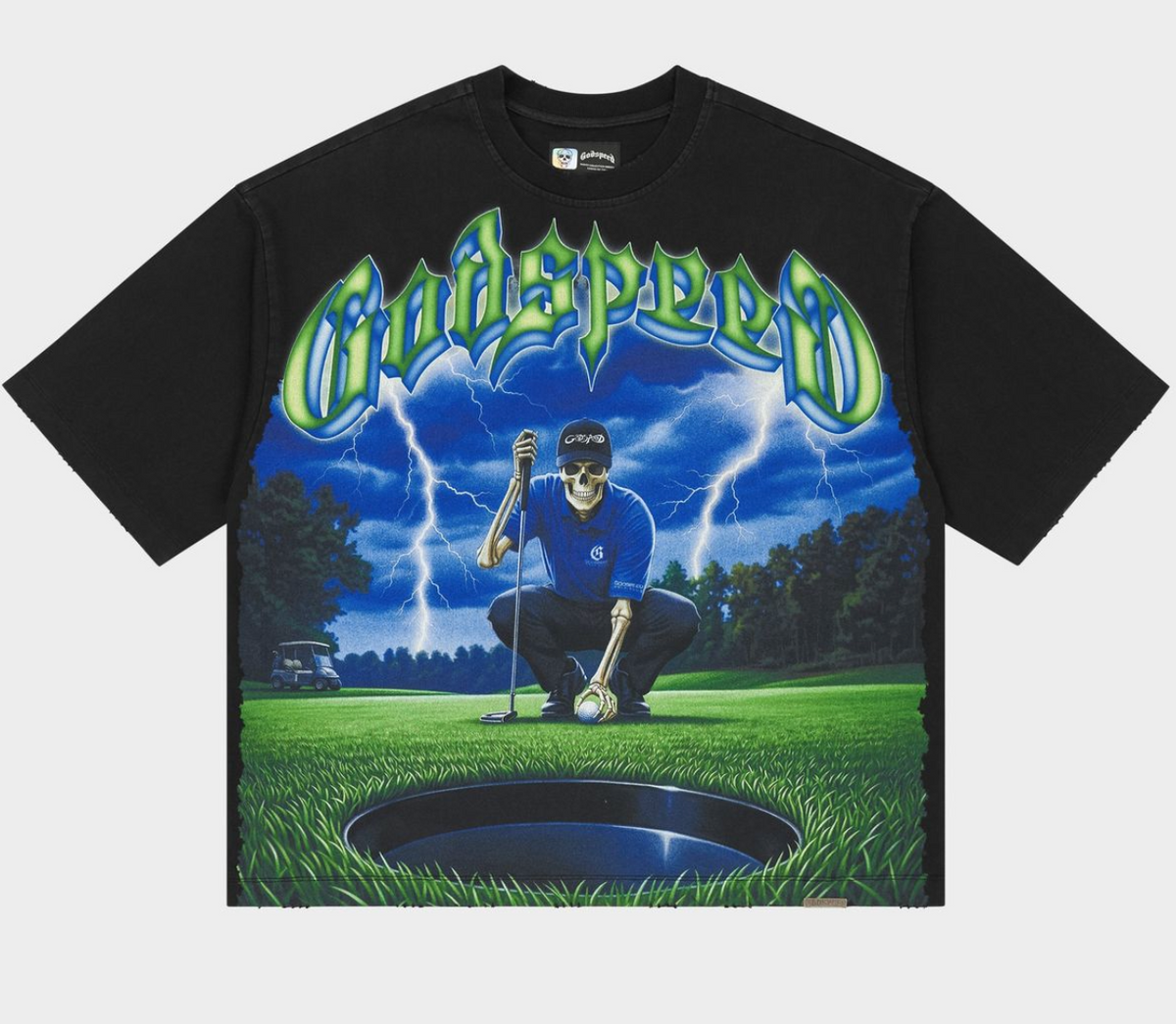 Godspeed Tee No Mulligans Black Wash