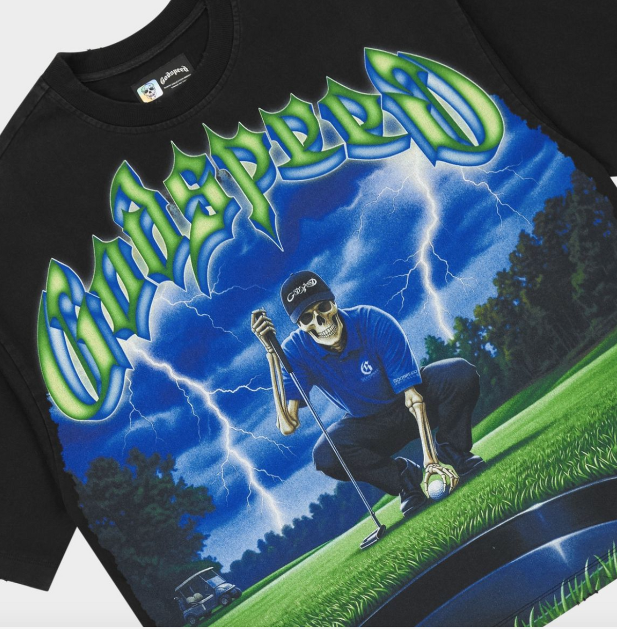 Godspeed Tee No Mulligans Black Wash