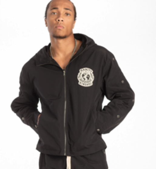 KD272T  KINDRED NYLON CHENILLE LONG TRACK JACKET