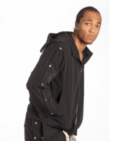KD272T  KINDRED NYLON CHENILLE LONG TRACK JACKET