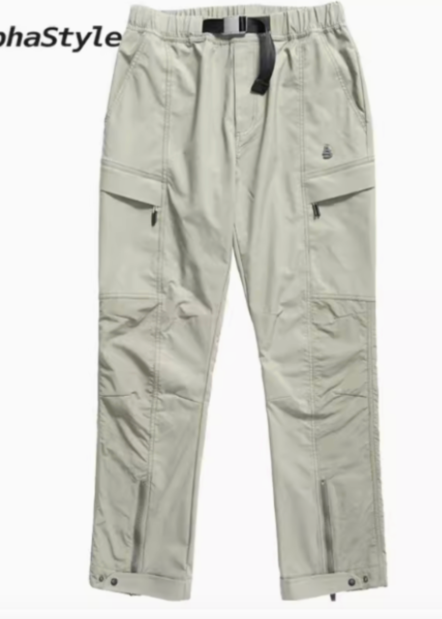 AlphaStyle Olive Erle Sports Zip Joggers  MBSS-2001A